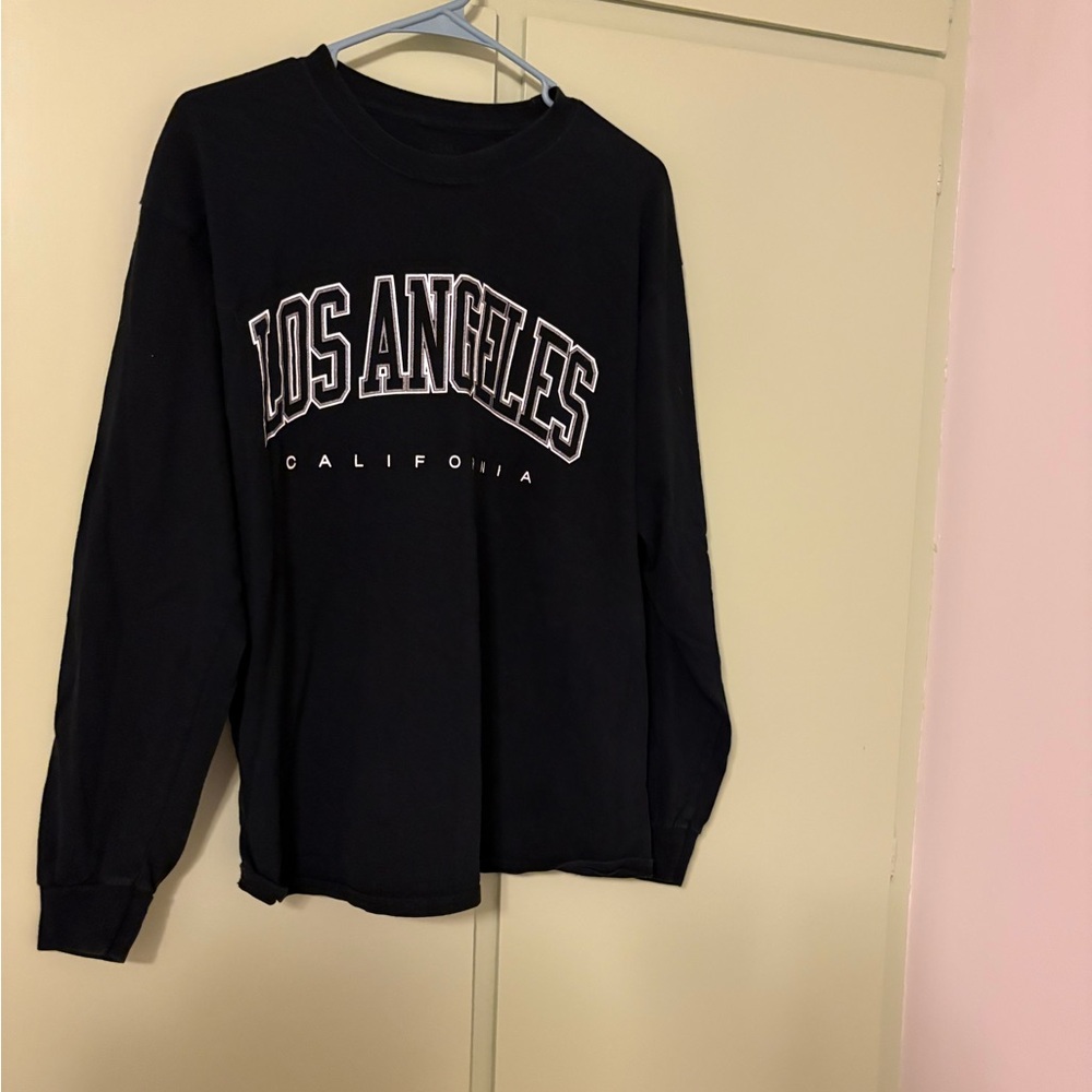 Black Brandy Melville Los Angeles Long Sleeve Shirt
